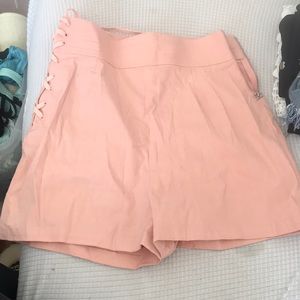 Cute Salmon High Waisted shorts